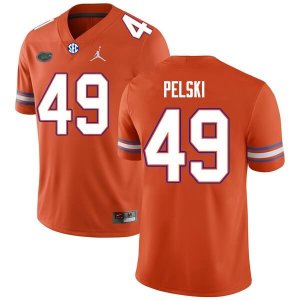 Men's Florida Gators #49 Preston Pelski NCAA Nike Orange Authentic Stitched College Football Jersey IOP3662BR